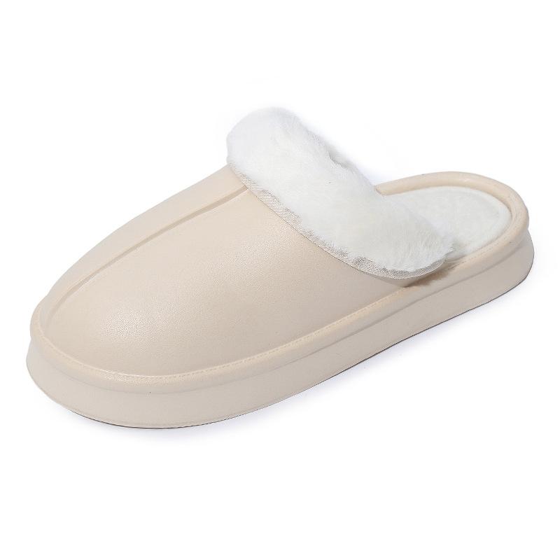 New winter waterproof shell cotton slippers warm outer wear ins non-slip home removable cotton slippers