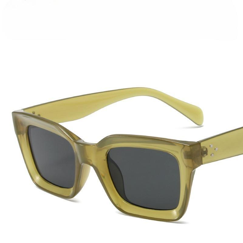 

Unisex Plastic Fashion Square Frame Sunglasses For Street Photography And Beach Trips Driving Accessories