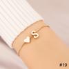 Simple Fashion Love Letter Bracelet Retro Adjustable Alloy Letter Bracelet Women Hand Jewelry Accessory
