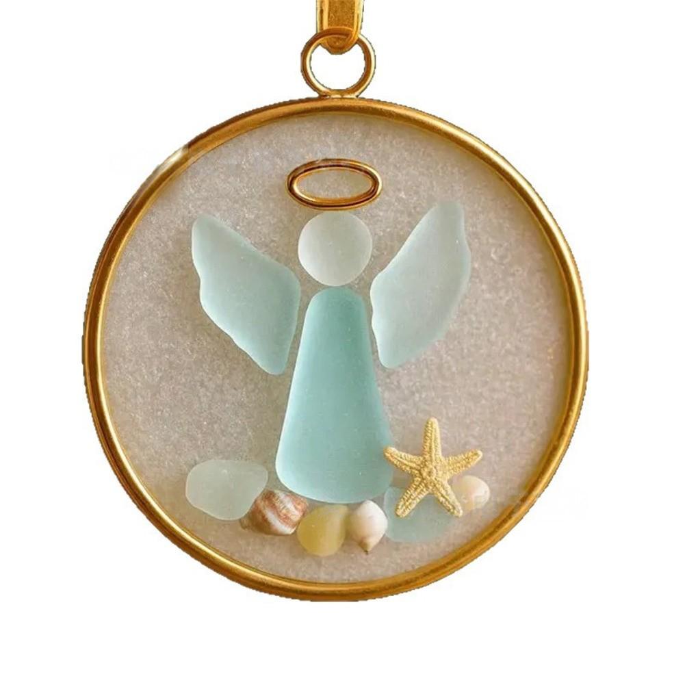 Coastal Nativity Ornament Jesus Birth Ornament Golden Star Accent