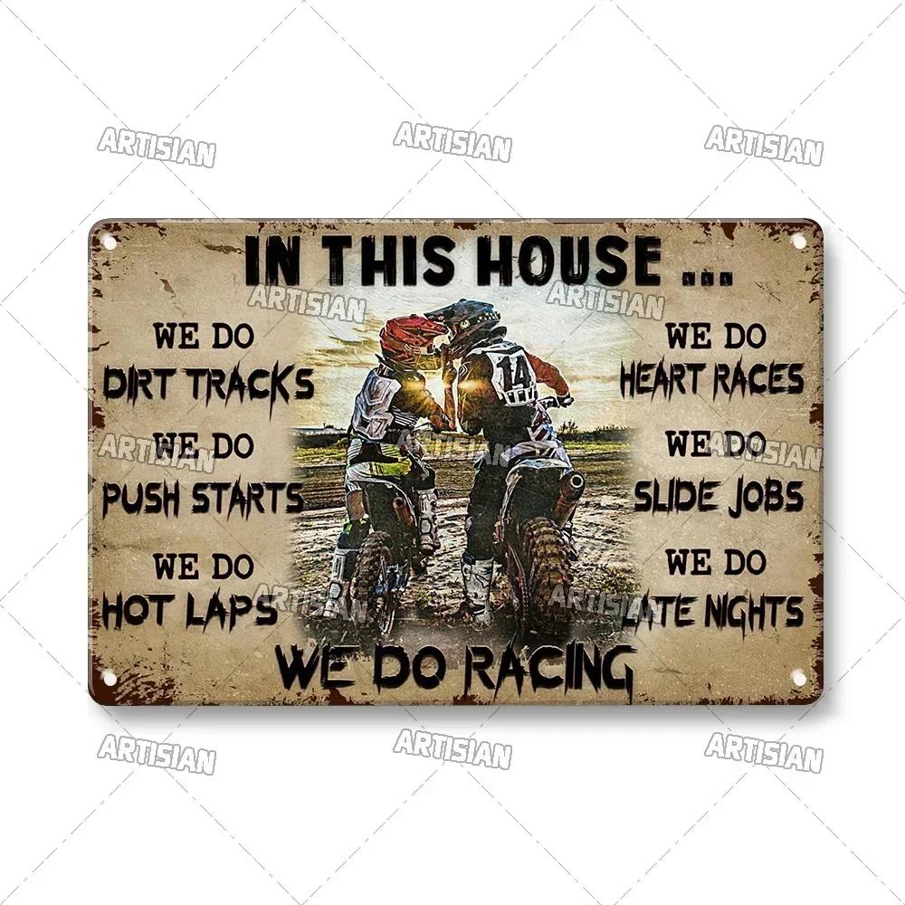 Crosscountry Motorcycle Tin Sign Vintage Metal Wall Decor Garage Home Bar Metal Plaque