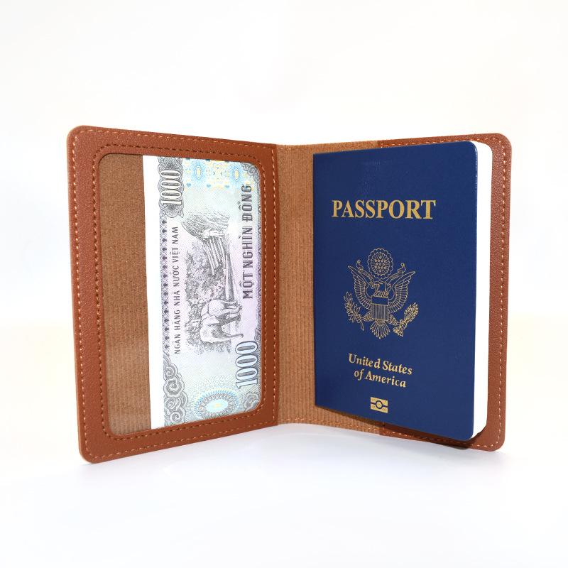 

Трендовый набор для путешествий из искусственной кожи, однотонный, с логотипом под заказ: обложка для паспорта и багажная бирка