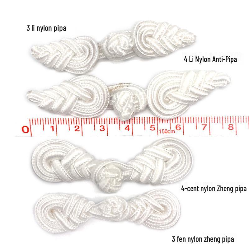 Reversible Handmade Pipa Buttons Tang Suit Cheongsam Coat Shoes Dyeable Polyester Clothing Buttons by Bai Xi Accessories