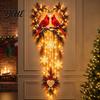 Creative Gift for Valentine Day Lighted Red Bird Love Cascade Wall Decor 2D Acrylic Hanging Ornament with Her Snowflake String Lights Warm