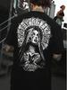 Men's Gothic Streetwear Tattoo Graphic Print Cotton T-Shirt