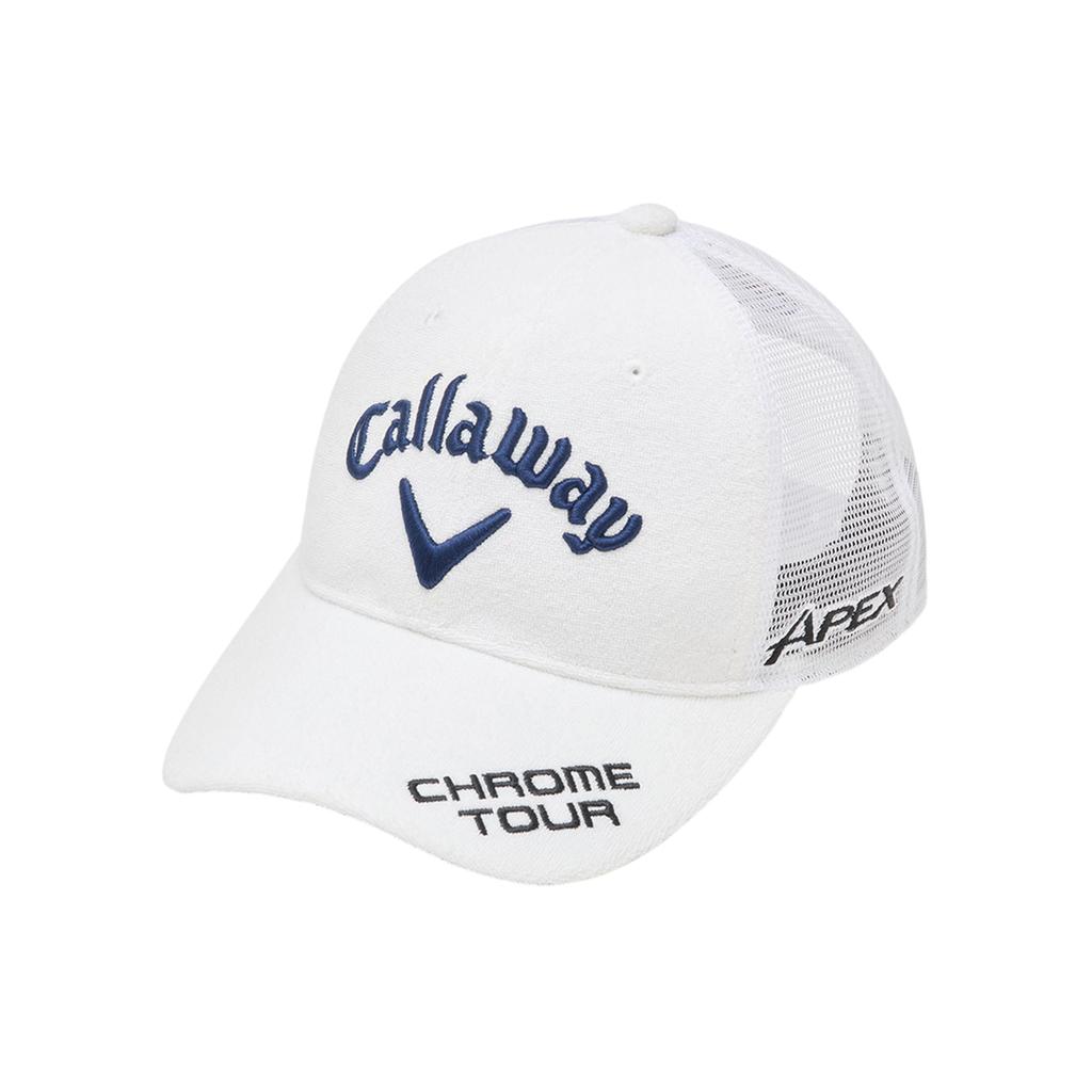 Callaway Tour A Mesh Golf Hat Women's Cap, WM/JM, White/Navy, 2025SS_1030, Women's