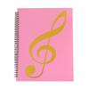 A4 Spiral Music Sheet Folder with Treble Clef Design Multi-Color Score Organizer for Musicians and Students Durable Sheet Music Holder