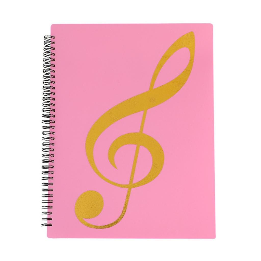 A4 Spiral Music Sheet Folder with Treble Clef Design Multi-Color Score Organizer for Musicians and Students Durable Sheet Music Holder