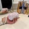 Sweet Bow Pibbon Small Cosmetic Bag Print Flower Zipper Mini Makeup Handbags Floral Makeup Bag Women