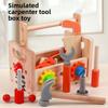 Toolbox Wooden Repair Screw Nut Disassembly Assembly Tool Table Children Toy