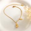 Niche Casual Style Small Gourd Pendant Lucky Oval Piece Design Necklace Bracelet Anklet Jewelry Set