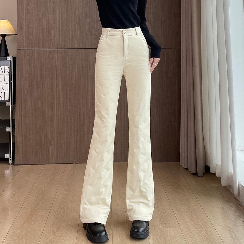 

Women s 2025 Winter Casual Plus Velvet High Waist Micro Flare Thermal Pants XL (115-130 lbs)