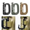 Tactical D Locking Ring Buckle Outdoor MOLLE Carabiner Plastic Clip Snap Type Tactical Vest Bag Connection Point Fastener