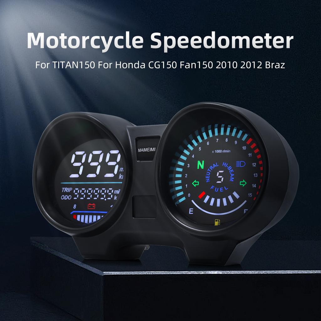 Für Brasilien Für TITAN 150 Für Honda Universal Tacho Drehzahlmesser Digitales Armaturenbrett Motorradinstrument LED Elektronik