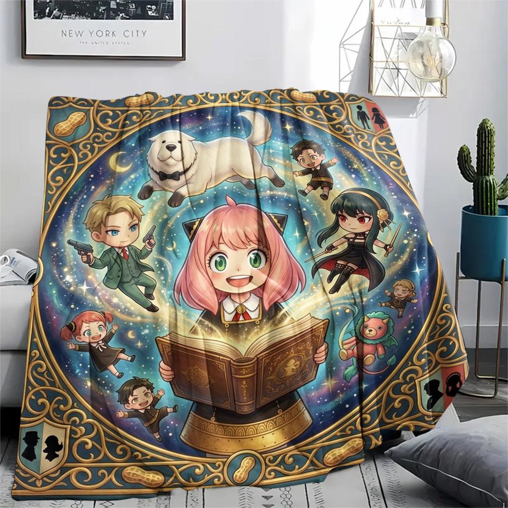 Anya Forger Print Flannel Blanket, Ultra Soft High Quality All Seasons Warm Throw, Home Decor Cozy Blanket, Perfect Christmas Gift