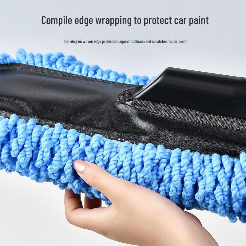 Soft Bristle Car Wash Mop - Gentle Dusting & Cleaning Brush