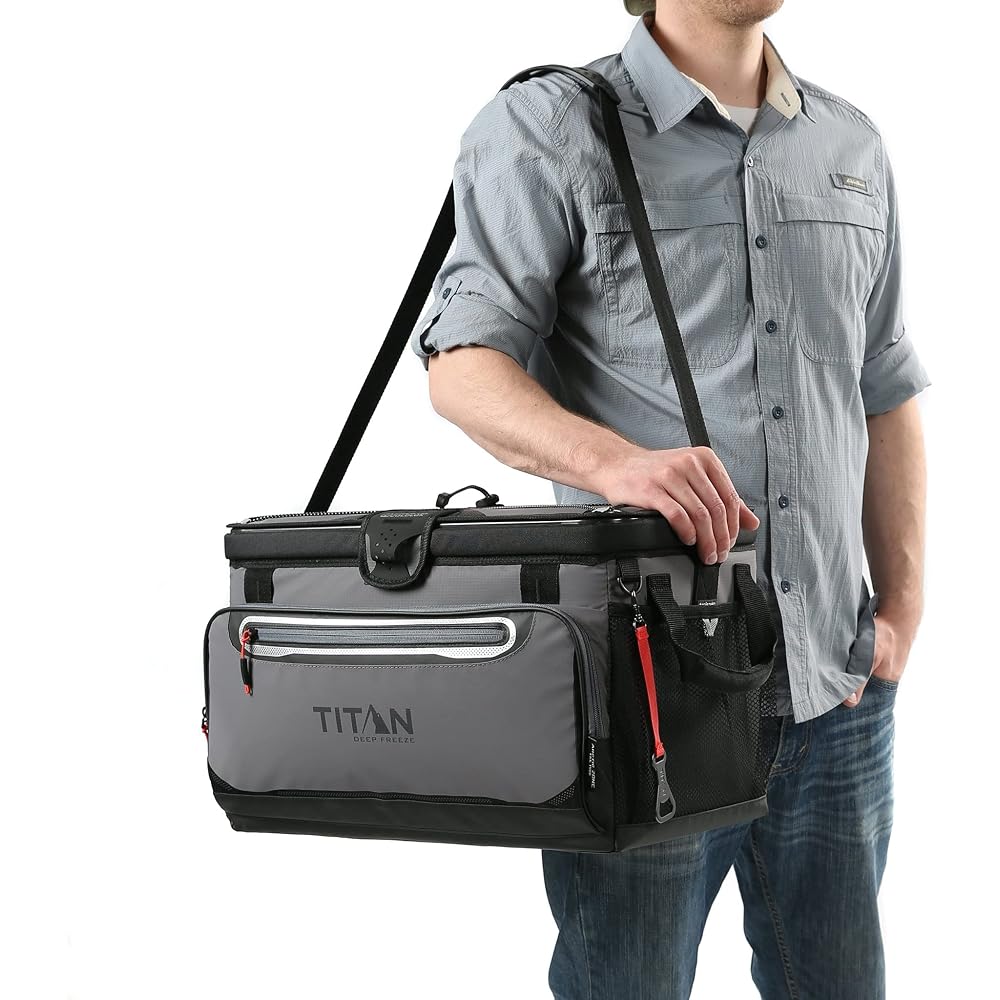 Titan Deep Freeze 25L Cooler Box Grey Limited Edition Soft Cooler Insulated Bag for Camping Fishing Outdoor