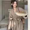 Cardigan Sweater Female 2023 Autumn Lazy Knitted Coat with High Quality Slim Soft Glutinous Lace Up Cardigan Sweater for Women
