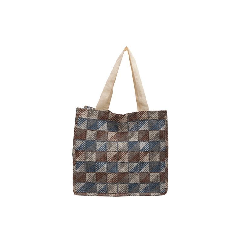 Canvas Bag Large Capacity Women's Summer High-end Fashion One-Shoulder Armpit Bag College Student Commuter Tote Bag