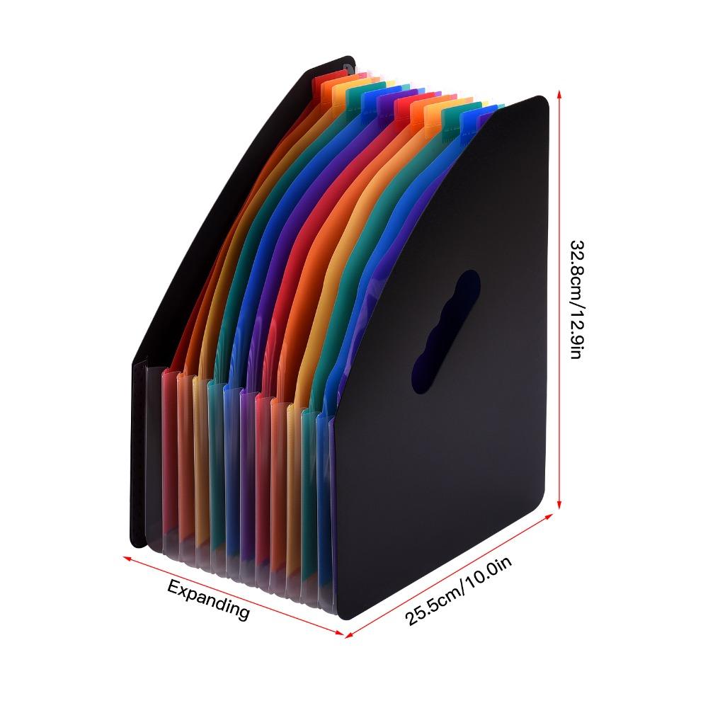12 Pockets File Organizer Portable Document Organizer Self Standing File Rack  Book