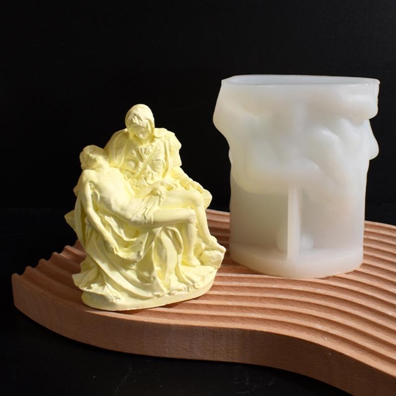 Holy Mother Silicone Mold for Candle Making 3D Mother of God Epoxy Resin Molds Ideal for Craft Ornaments and Home Decors
