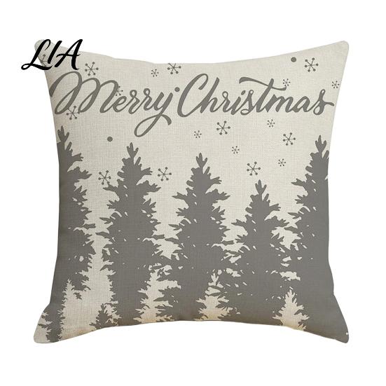 Christmas Cushion Covers for Sofa Snowflake Cover, Holiday Throw Pillow Case, 18x18 Easy Change Inch Decorative Cover Farmhouse Home Winter