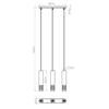Liro 3L white hanging lamp
