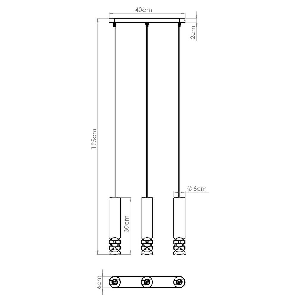 Liro 3L white hanging lamp