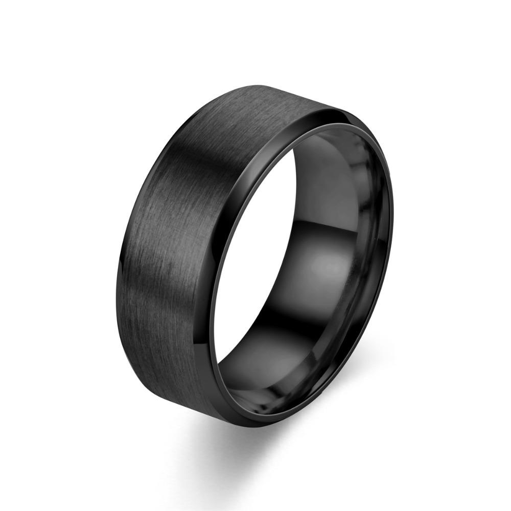 

8Mm Black Stainless Steel Men S Ring US Sizes 6-13 6 чёрный