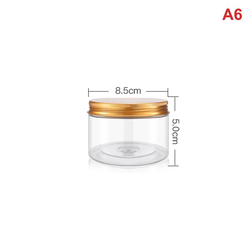 Tapa de Aluminio Frasco Sellado Plástico para Mascotas Grado Alimenticio Almacenamiento Botella de Embalaje Transparente Caramelos Aperitivos Frascos de Conservación de Té.
