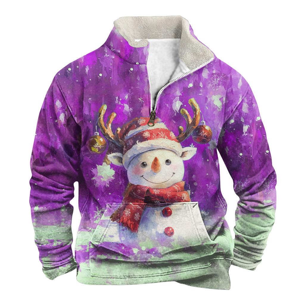 Frühlings- und Herren-Sweatshirt mit Stehkragen ist ein lässiges Outdoor-Pullover-Oberteil