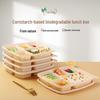 Youhe Youmi 5-Compartment Biodegradable Disposable Lunch Box with Lid