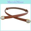 Premium Leather Belt For Women With Simple Pearl Metal Buckle For Versatile Looks