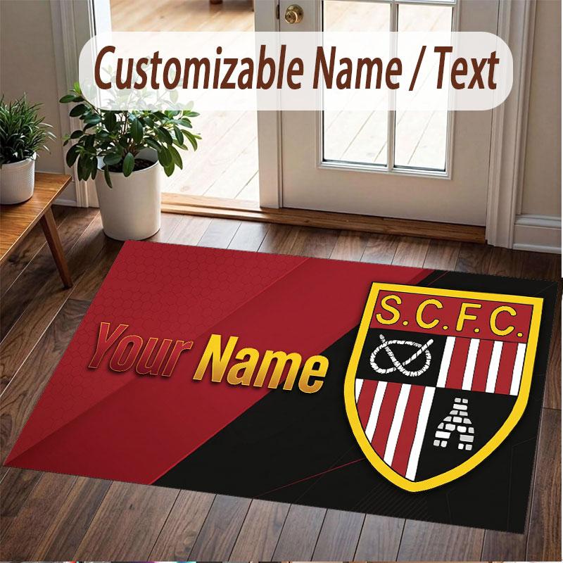 Custom Rug Stoke City FC Pattern Print Name Text Soft Non‑Slip Floor Carpet for Home Indoor Decoration