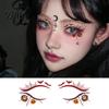 Pavoučí síť Face Art Halloween Dočasná tetování pro ženy, Vodotěsné dýňové pavoučí sítě Festivalové samolepky Oční samolepky Maškarní karneval Cosplay