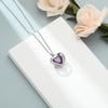 shajwo Cremation Jewelry Angel Wing Heart Urn Ashes Necklace for Women Men Birthstone Loved One Memorial Pendant