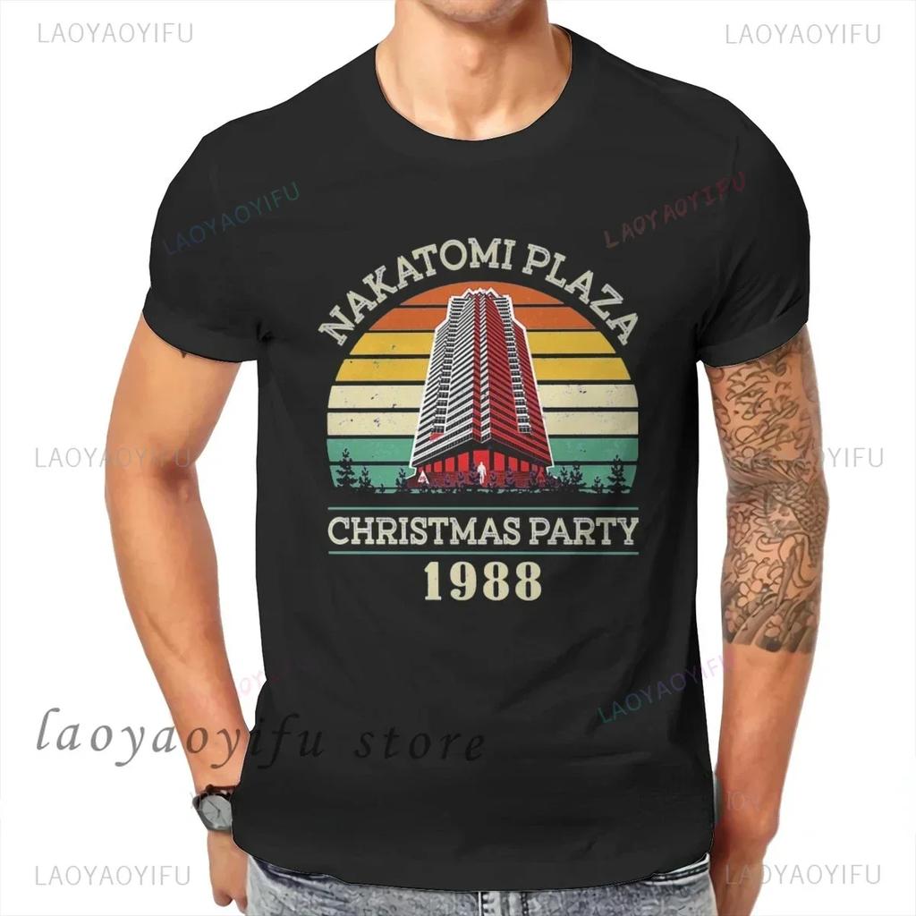 Film Tshirt Die Hard Movie Christmas Party 1988 Bruce Willis Man Vintage TShirt Male 90s Retro T Shirt Men Clothing Ropa Homb...