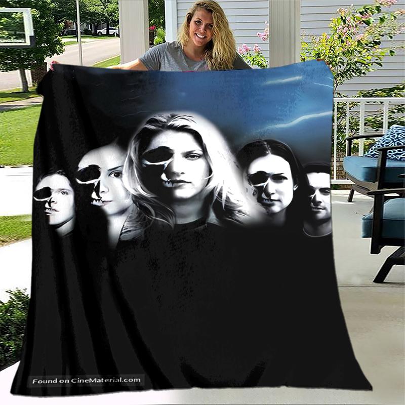 1pc Blanket Final Destination Bloodlines1 Print Design, Lightweight Blanket for Sofa, Bed- Soft &Warm, Gift for All Seasons Like Christmas, Halloween