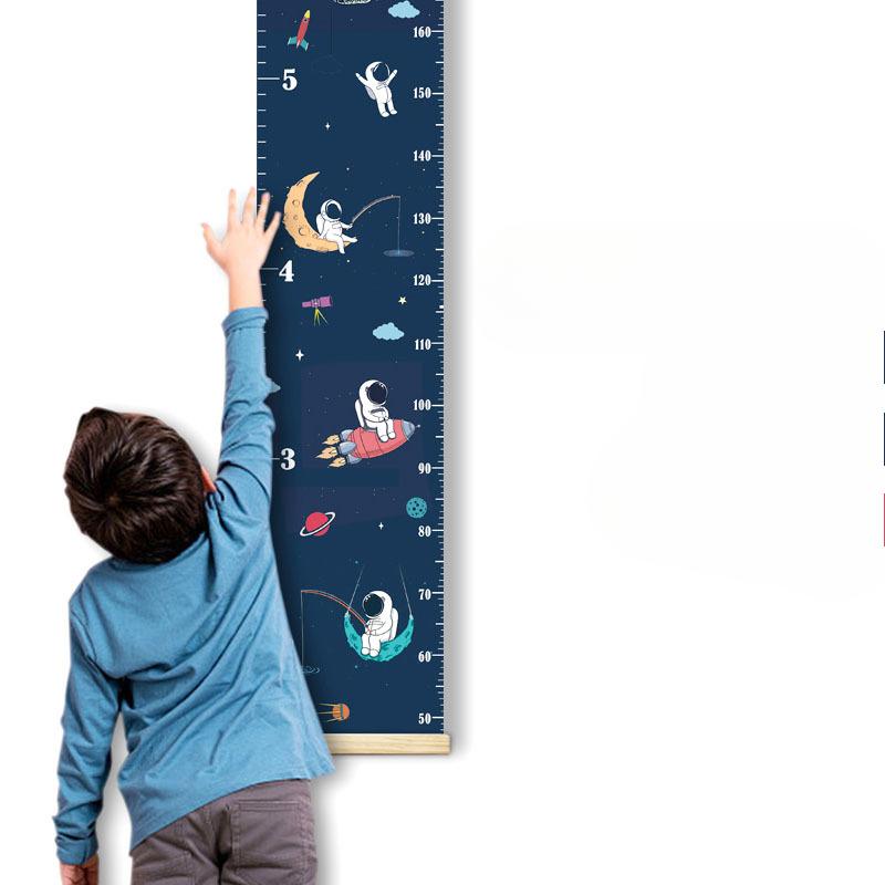 Height Wall Sticker Astronaut Three-dimensional Nordic Canvas Painting 30CM Wide Removable Astronaut Height Hanging Ruler