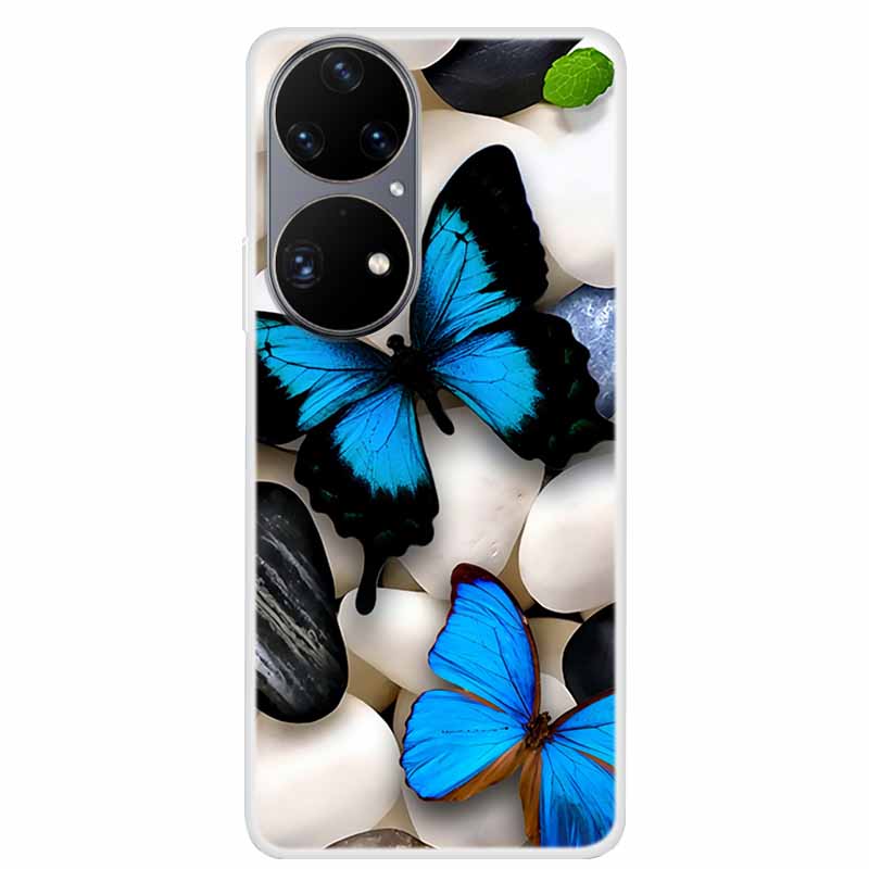 For Huawei P50 Pro Case P50 P50E Clear Fashion TPU Silicone Shockproof Phone Case for Huawei P50 Pro Case P 50 Protective P50Pro