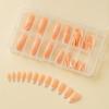 120 Pieces Gel Coffee Background White French Wearing Armor Long/Short Chameleon Laser Fake Nail Nail Nail Piece