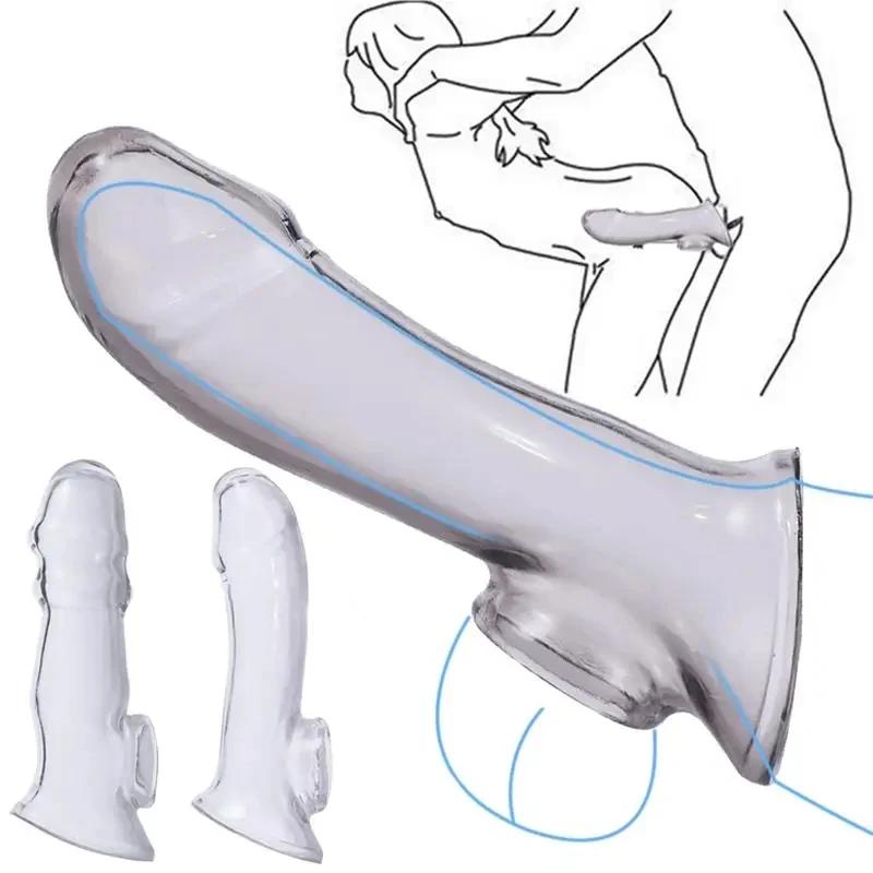 Gode Pénis Manchon Retarder L'éjaculation Boucle Préservatif Agrandissement Cock Sex Toys Pour Hommes Anneaux Pénis Retardés Produits Érotiques Pour Adultes 18