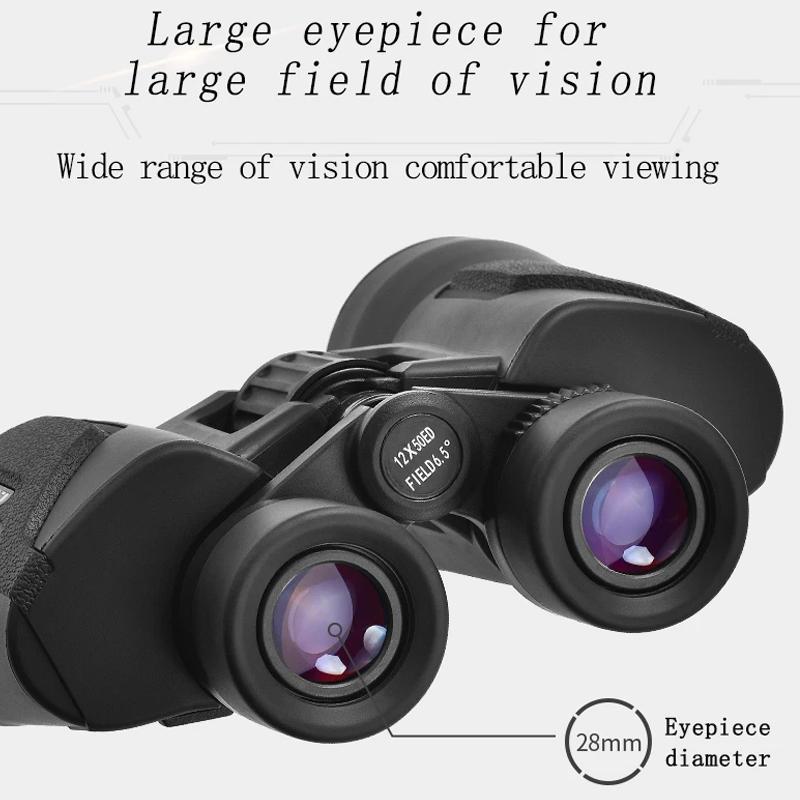 Binoculars Bak4 Prism Optics High Power Waterproof Telescope 12x50