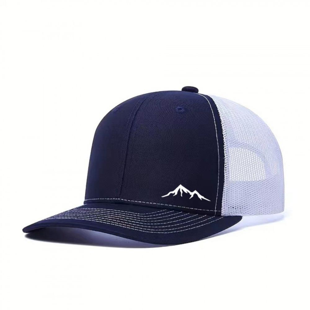 

Flat Brim Quick-Drying Baseball Cap Adjustable Snapback Hat Unisex Trucker Hat Fishing Style 9