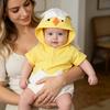 Disfraz de Pollito para Bebés Mono de una Pieza Mezcla de Algodón Suave Transpirable Atuendo para Recién Nacidos con Capucha Desmontable Fiesta de Pascua Fotografía