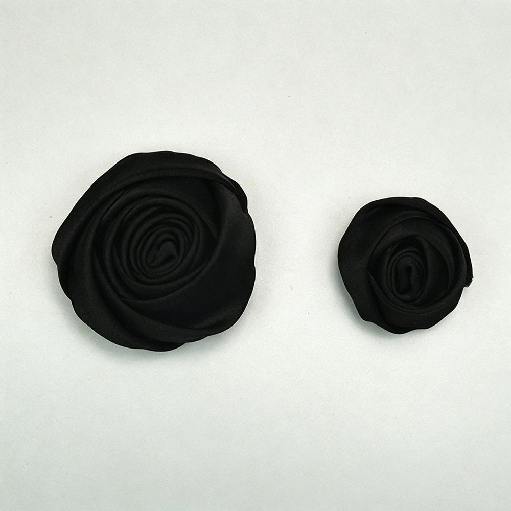 3.5Cm 5Cm Thick Silk Satin Fabric Flower 3D Rose Diy Simulation Flower Chest Flower Head Flower Accessories Clothing Accessories