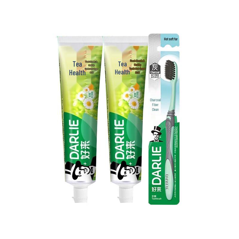 Hawley Chabaijian Chrysanthemum Longjing Whitening Toothpaste Twin Pack with Toothbrush