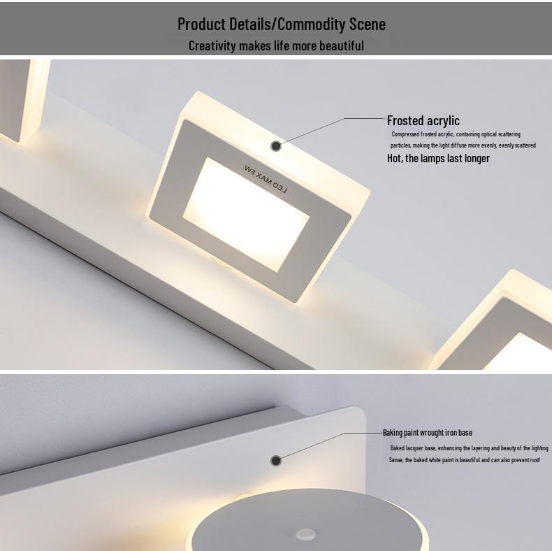 Waterproof Modern LED Bathroom Vanity Light with Anti-Fog Eye Protection