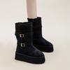 Winter New Cm Thick-soled Heightening Versatile Casual Waterproof Snow Boots Plush Warm Fluffy Shoes Women