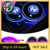 Car Stickers For Alfa Romeo Car USB Charging Luminescent Cup Pad Interior Atmosphere Lamp For Alfa Romeo Giulietta GT 159 147 15